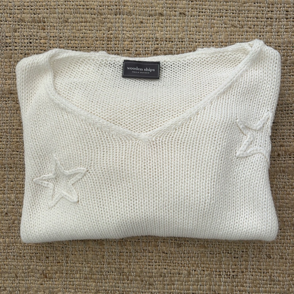 Wooden Ships Star Sweater Size S/M